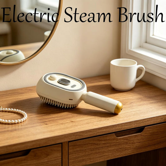 2026 New Electric Steam Brush, Electric Steam Brushs for Hair, Rechargeable Steam Hair Straightener with Water Spray, Detangling Steam Brush for Reduce Frizz, Nourishes Hairs (Purple)
