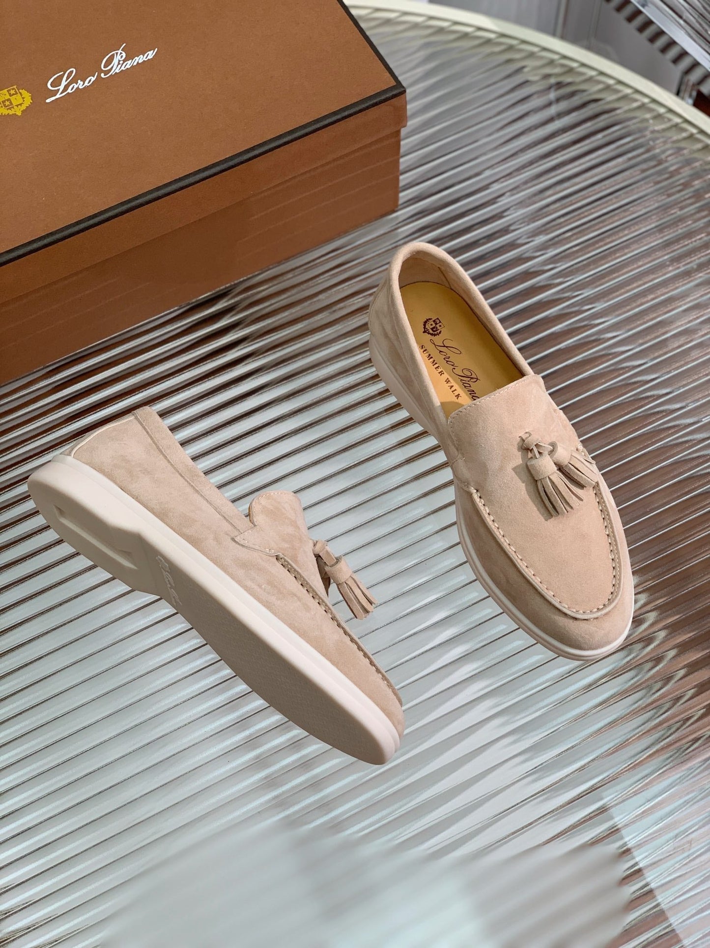LP SUMMER WALK TASSELS LOAFERS TORTILLA SUEDE
