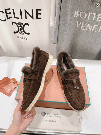 LP SUMMER CHARMS WALK LOAFERS BROWN FLEECE