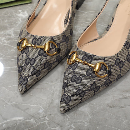 GG  Flat Sandals Black Caro