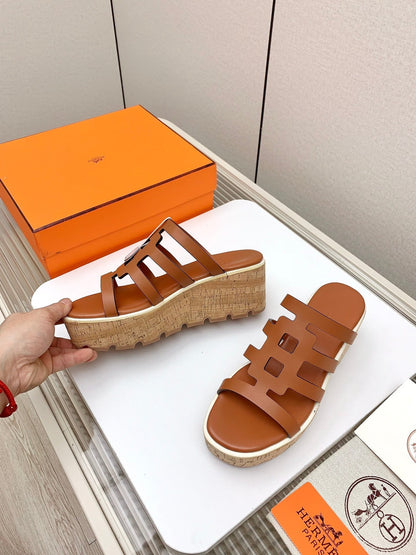 ISABELLA 30 SANDAL IN BRONZE BROWN CALFSKIN