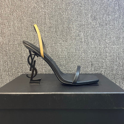 OPAQUE HIGH HEELS IN BLACK CALFSKIN