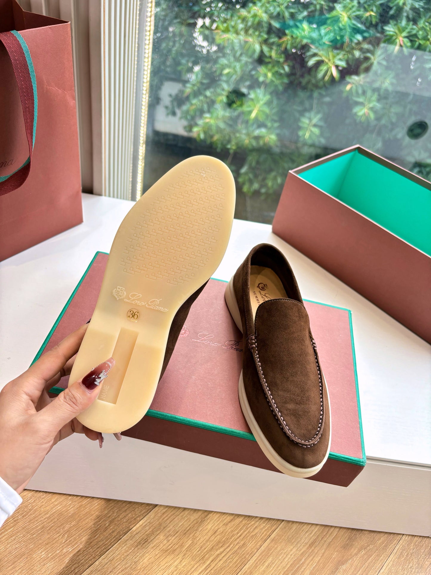 LP LOAFERS 25S IN BROWN CASHMERE
