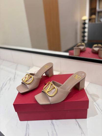 VALENTINO 26S HIGH-HEEL SANDALS 60 MM IN BEIGE CALFSKIN WITH GOLD HARDWARE