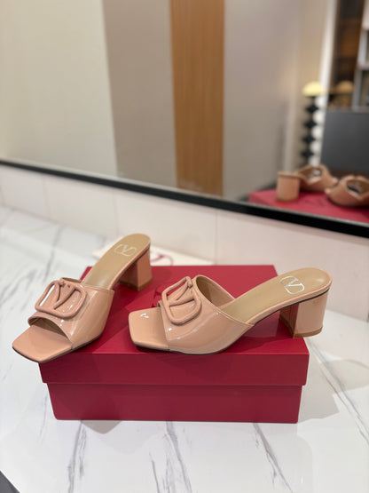 VALENTINO 26S HIGH-HEEL SANDALS 60 MM IN NUDE PINK PATENT CALFSKIN