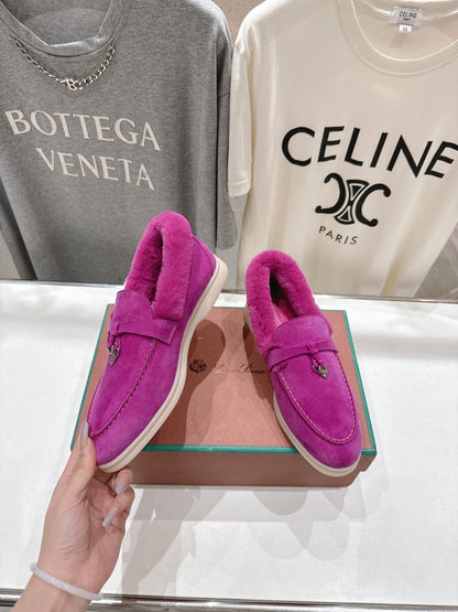 LP 25S SUMMER CHARMS WALK LOAFERS IN FUCHSIA SUEDE AND FLEECE