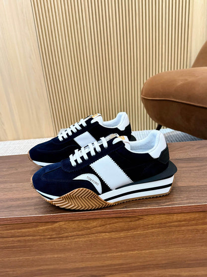 TOM FORD SNEAKERS IN NAVY BLUE SUEDE 432169