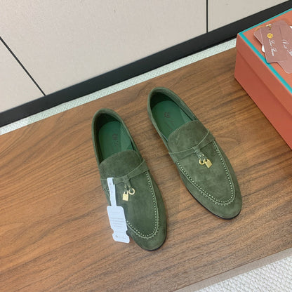 LP 26S SUMMER CHARMS WALK LOAFER IN SEA GREEN SUEDE GOLD HARDWARE