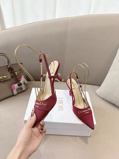 MY DD SLINGBACK PUMP 85MM IN RED DENIM