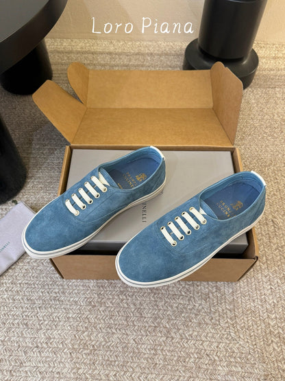 LP 26S LACE-UP SNEAKERS IN BLUE SUEDE