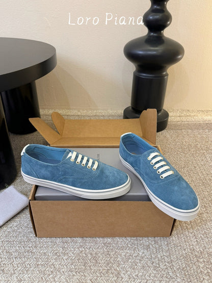 LP 26S LACE-UP SNEAKERS IN BLUE SUEDE