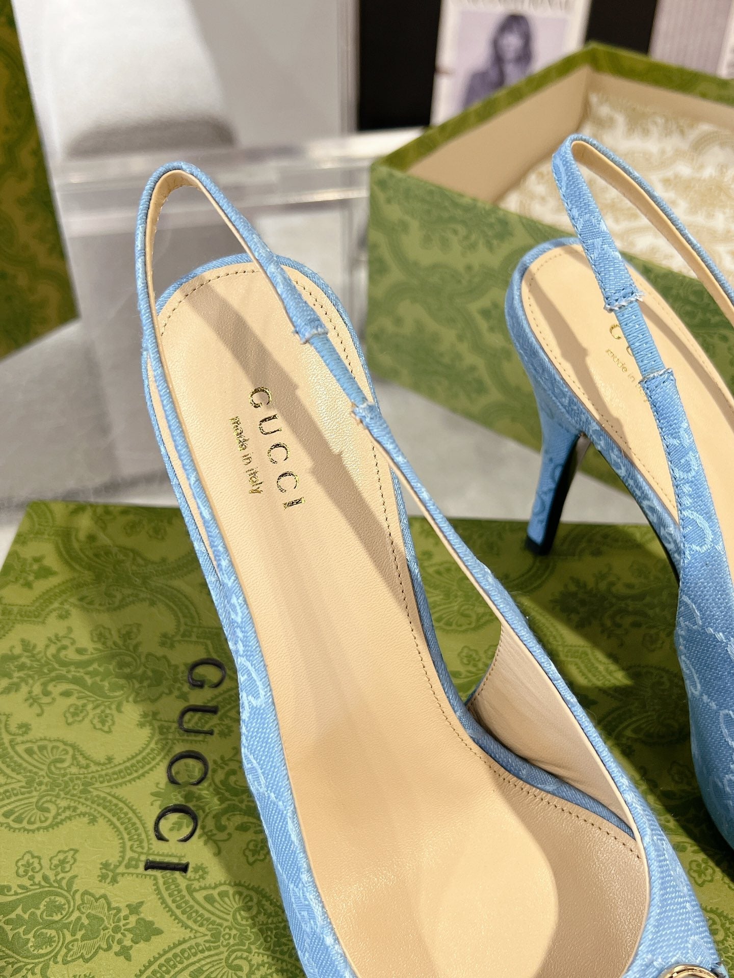 HORSEBIT SLINGBACK 105 IN SKY CANVAS