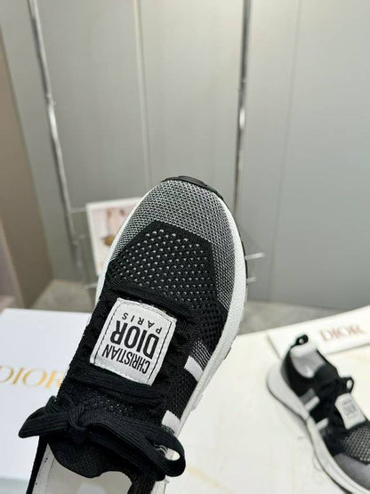 CD RUN SNEAKER 25S IN BLACK MESH FABRIC TWO-TONE SOLE