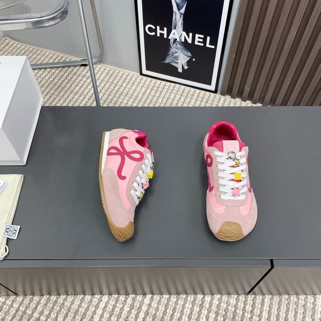 BALLET RUNNER 2.0 IN PINK PASTEL SUEDE AND LYCRA FABRIC