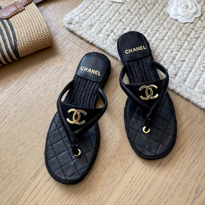 CC 25 Flip Flop Sandals Calfskin Espadrilles