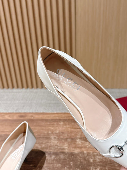 GUCCI 26S VITTORIA PUMPS 60 MM IN WHITE LAMBSKIN