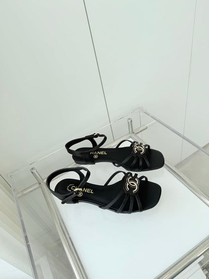Chanel 2026 Slingback Flat Sandals Leather Sheepskin 823412