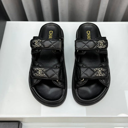 dad sandals lambskin mules