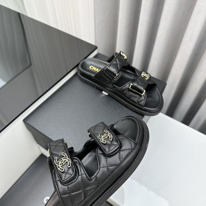 dad sandals lambskin mules