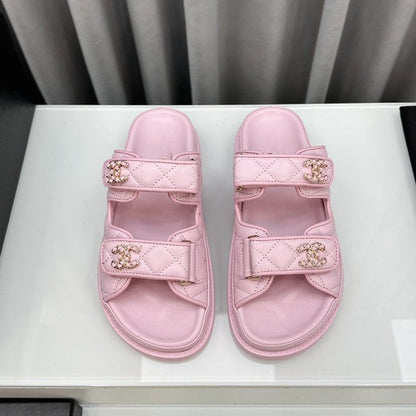 dad sandals lambskin mules