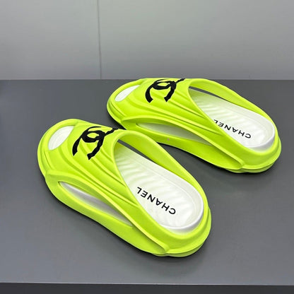 New Double C Foam Lightweight Slippers Boat Lemon Yelllow